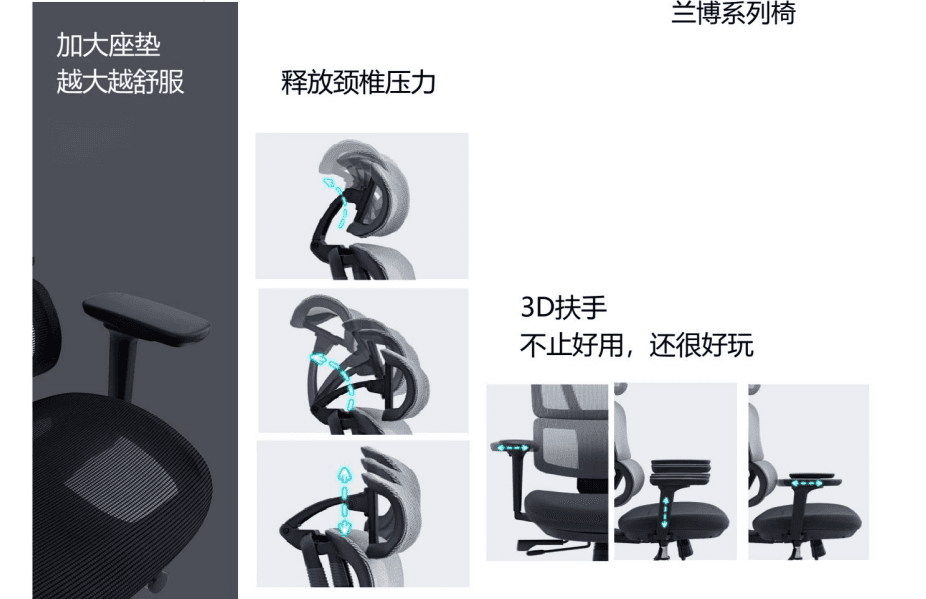 0725 Multifunction Mesh Office Chair