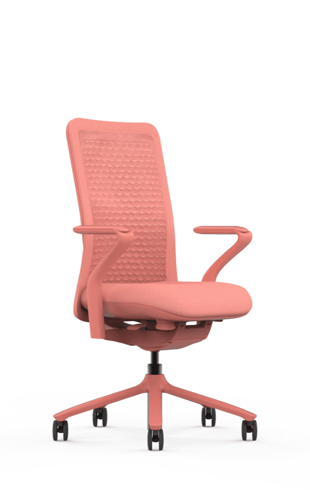 POLY B-H1S Mid-Back Mesh Chair Coral