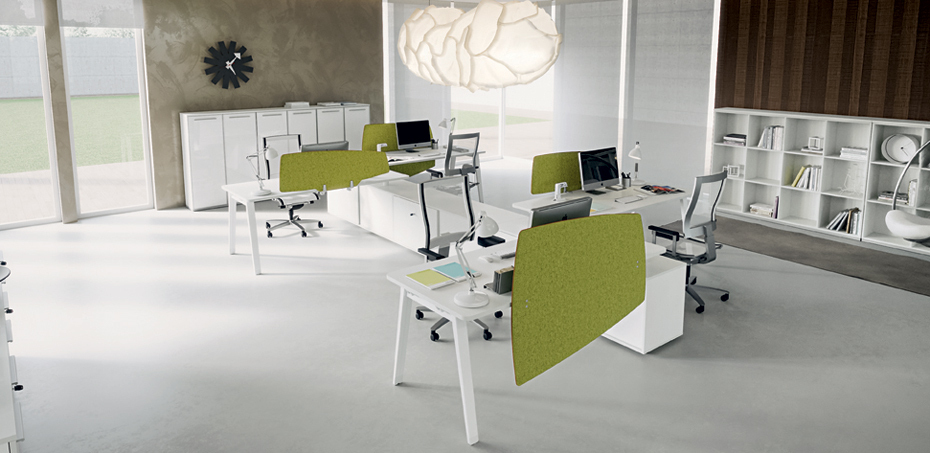 Bench Cubicle Workstation 394 by Wenyi Office Furniture
