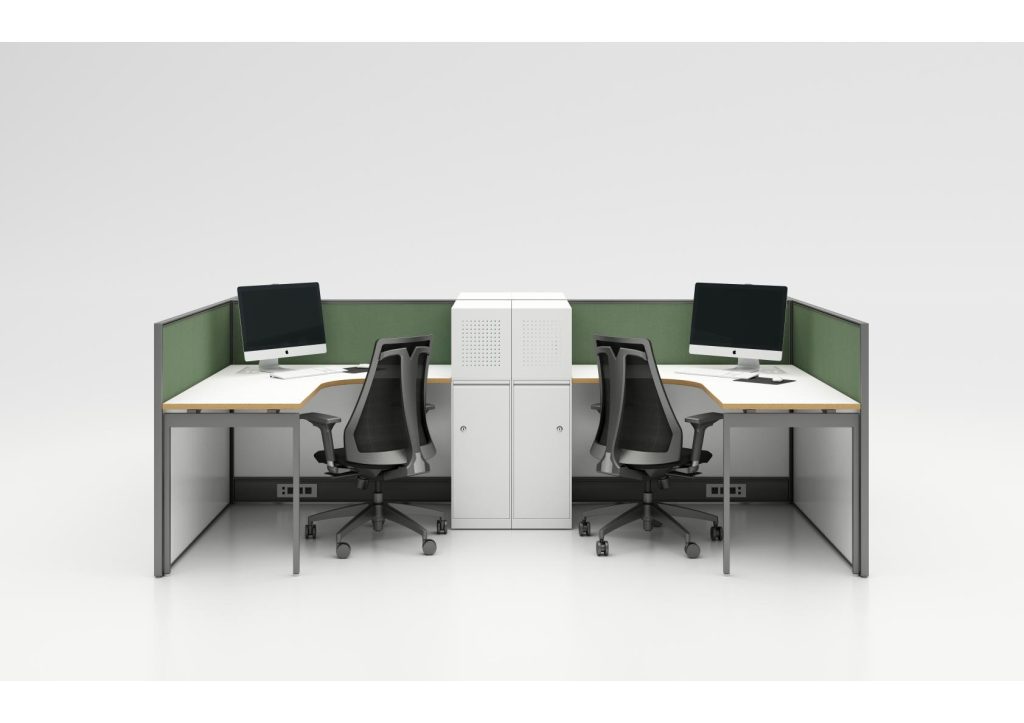 Screen-Partition Office Desk W11 by Wenyi