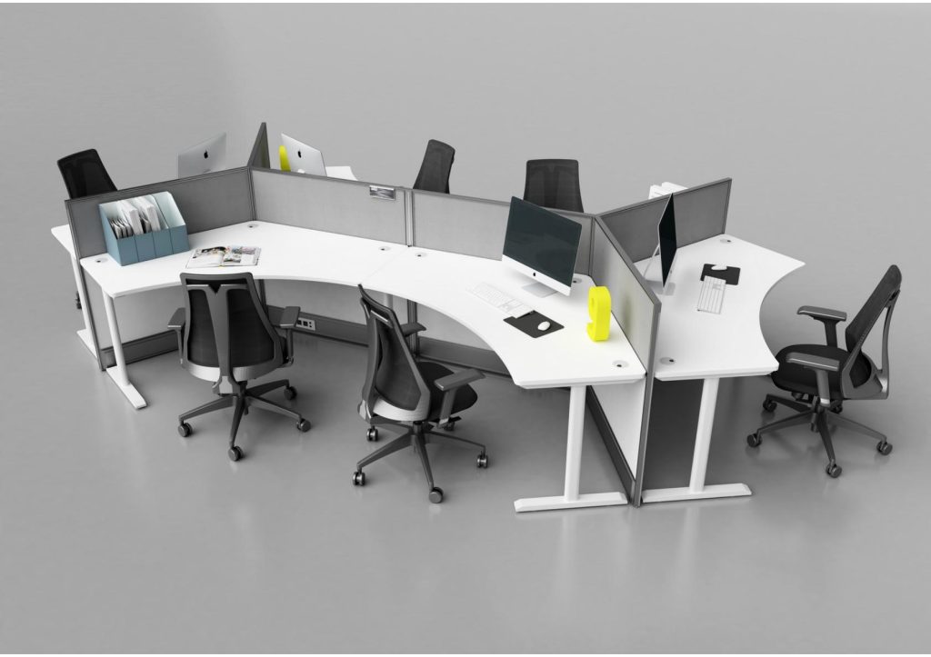 Privacy-Screen Office Desk W3 by Wenyi
