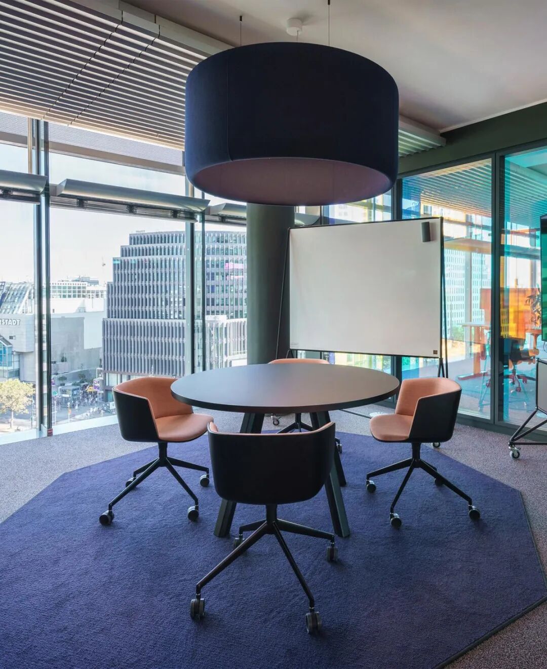 Modern consulting firm office environment design with ergonomic workstations