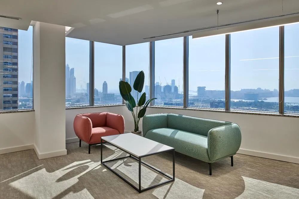 Showroom-style office layout for retail brand experience