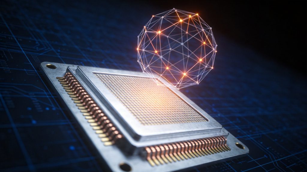 AISHPerf 3.0: China's First Benchmark for Operator-Generation AI Agents — 4 Evaluation Dimensions Explained Abstract neural network mesh above a GPU chip die